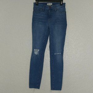 Madewell 9" Mid-Rise Skinny Distressed Jeans Blue Size 26